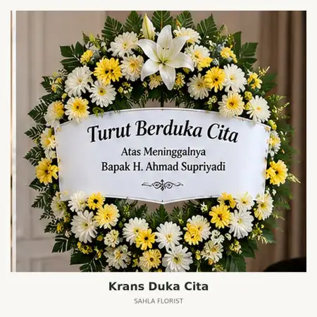 Krans Bunga Duka Kelapa Gading